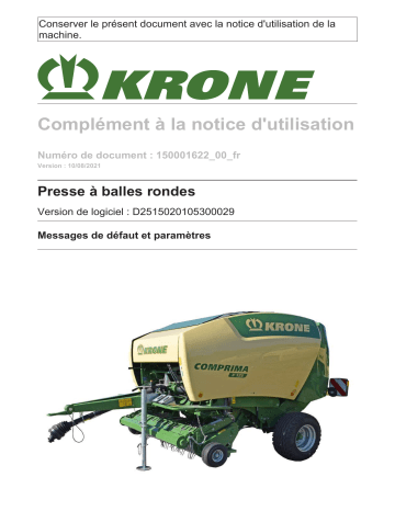 Krone EzBA RP Mode d'emploi | Fixfr