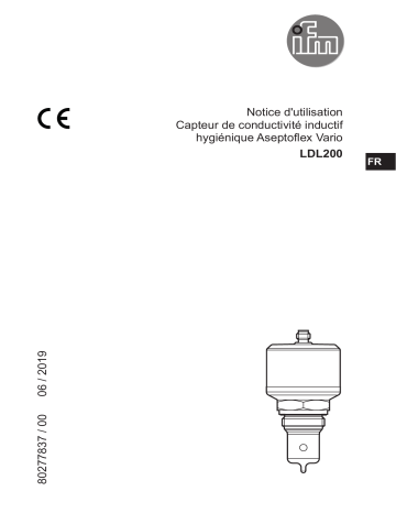 IFM LDL200 Inductive conductivity sensor Mode d'emploi | Fixfr