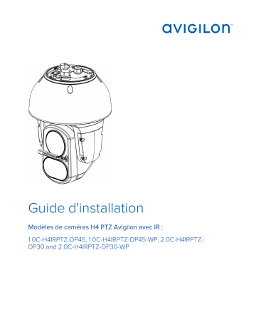 Avigilon H4 IR PTZ Camera (Pendant Mount) Guide d'installation | Fixfr