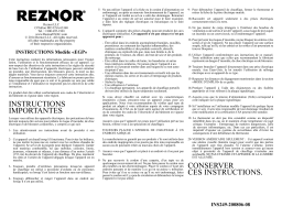 Reznor EGP Guide d'installation