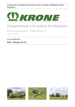 Krone EzBA Joystick CCI A3 Mode d'emploi