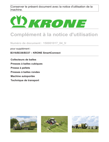 Krone EzBA SmartConnect Mode d'emploi | Fixfr