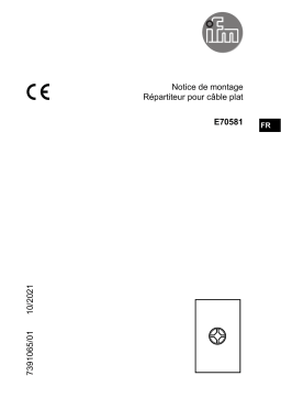 IFM E70581 AS-Interface flat cable splitter Guide d'installation