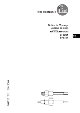 IFM SF5201 Flow sensor for connection to an evaluation unit Mode d'emploi