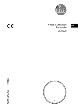 IFM ZB0929 gateway for wireless vibration sensor Mode d'emploi