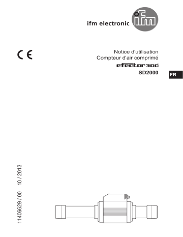 IFM SD2000 Compressed air meter Mode d'emploi | Fixfr