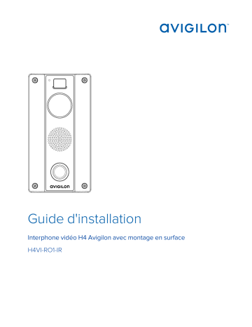 Avigilon H4 Video Intercom (Surface Mount) Guide d'installation | Fixfr