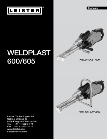 Weldplast 600 | Leister Weldplast 605 Mode d'emploi | Fixfr