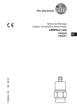 IFM PX9227 Pressure transmitter Guide d'installation