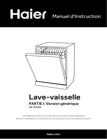 Haier XIS 3T443X Dishwasher Manuel utilisateur | Fixfr