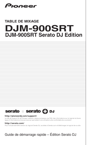 Pioneer DJM-900SRT DJ Mixer Guide de démarrage rapide | Fixfr