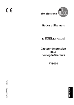 IFM PY9000 Pressure sensor Mode d'emploi