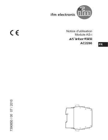 IFM AC2266 AS-Interface control cabinet module Guide d'installation | Fixfr