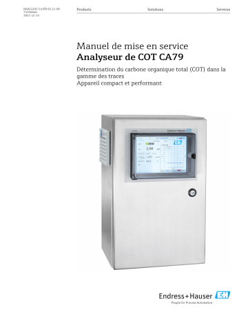 Endres+Hauser TOC Analyzer CA79 Mode d'emploi | Fixfr