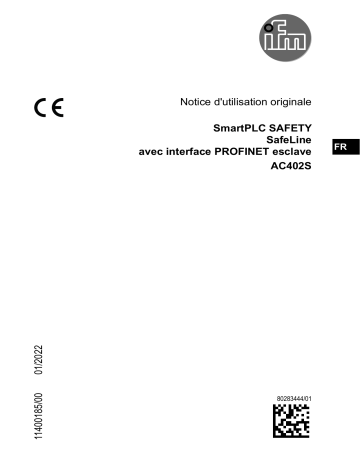 IFM AC402S AS-Interface PROFINET gateway Mode d'emploi | Fixfr