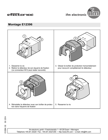IFM E12396 Protective housing for position sensor Guide d'installation | Fixfr