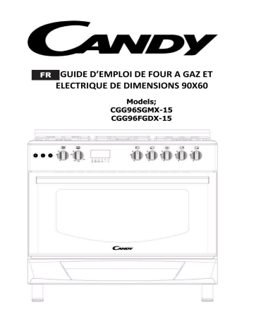 Candy CGG96SGMX-15 Cookers with oven Manuel utilisateur | Fixfr