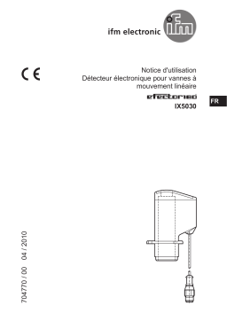 IFM IX5030 Position sensor for rising stem valf Mode d'emploi