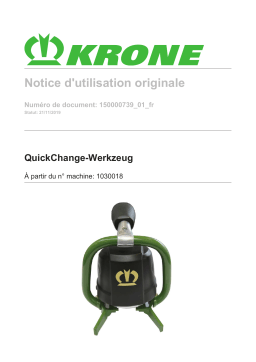 Krone BA QuickChange-Werkzeug Mode d'emploi