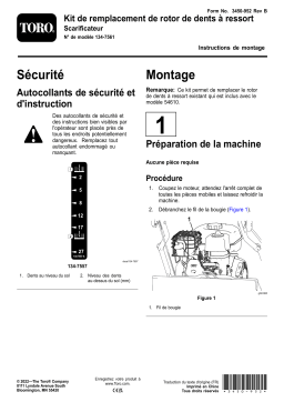 Toro Spring Tine Rotor Replacement Kit, Scarifier Walk Behind Mower Guide d'installation