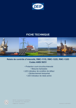 Deif RMV-132D Voltage relay Fiche technique