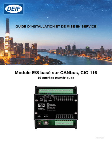 Deif CIO 116 CAN bus-based I/O module Guide d'installation | Fixfr