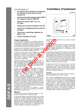 Deif SIM-Q Insulation monitor, AC/DC-network Fiche technique