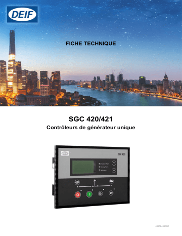 Deif SGC 420-421 Single genset controller Fiche technique | Fixfr