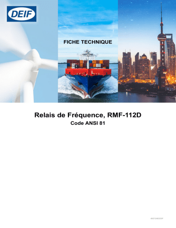 Deif RMF-112D Frequency relay Fiche technique | Fixfr