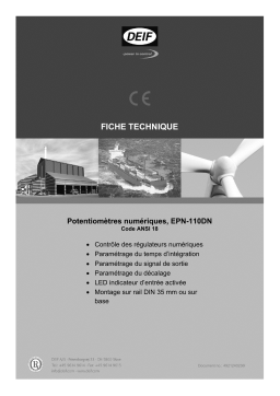 Deif EPN-110DN Electronic potentiometer for DIN Fiche technique