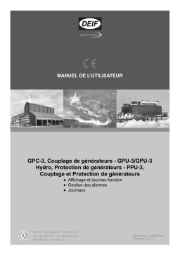 Deif GPU-3 Generator protection unit Manuel du propriétaire