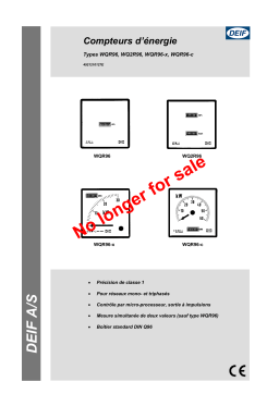 Deif WQR96 WQ2R96 WQR96-x and WQR96-c kWh meter Fiche technique