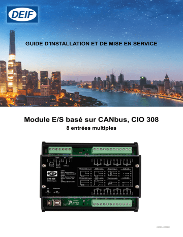 Deif CIO 308 CAN bus-based I/O module Guide d'installation | Fixfr