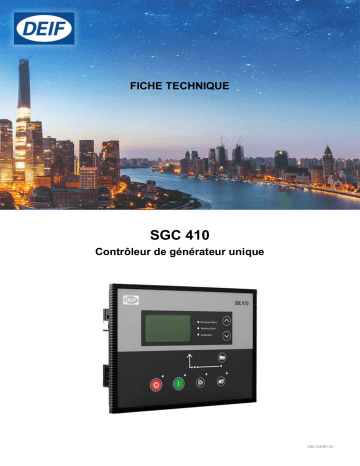 Deif SGC 410 Single genset controller Fiche technique | Fixfr