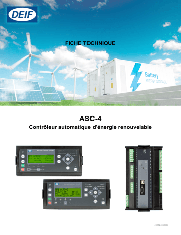 ASC-4 Battery | Deif ASC-4 Automatic sustainable controller Fiche technique | Fixfr