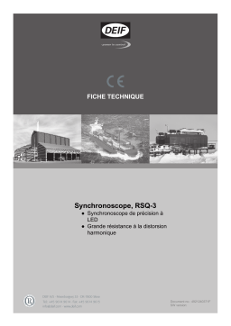 Deif RSQ-3 Read synchroscope Fiche technique