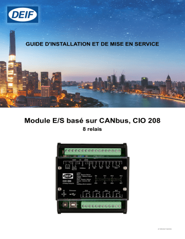 Deif CIO 208 CAN bus-based I/O module Guide d'installation | Fixfr