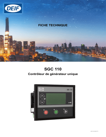 Deif SGC 110 Single genset controller Fiche technique | Fixfr