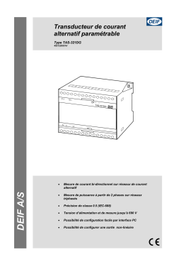 Deif TAS-321DG Selectable transducer Fiche technique