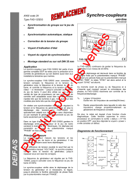 Deif FAS-125D Synchroniser Fiche technique