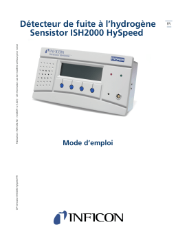 INFICON Sensistor ISH2000 HySpeed Manuel utilisateur