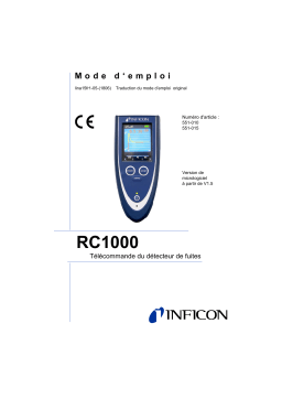 INFICON RC1000 Mode d'emploi