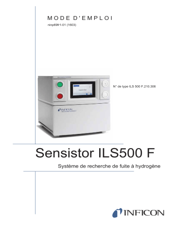 INFICON Sensistor ILS500 F - Filler Version Mode d'emploi | Fixfr