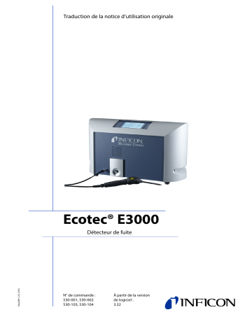 INFICON Ecotec E3000 Mode d'emploi | Fixfr