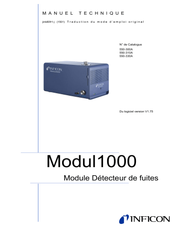 INFICON Modul1000 Mode d'emploi | Fixfr