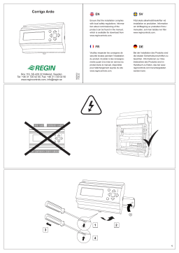 Regin VCA152W-4 Controller Mode d'emploi