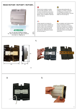 Regin RCP100F Room controller Mode d'emploi