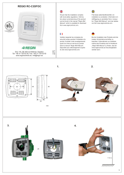 Regin RC-C3DFOC Room controller Mode d'emploi