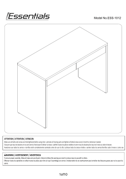 OFM Essentials Collection 44" Two Drawer Office Desk (ESS-1012) Manuel utilisateur