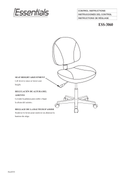 OFM Essentials by ESS-3060 Upholstered Armless Swivel Task Chair Manuel utilisateur